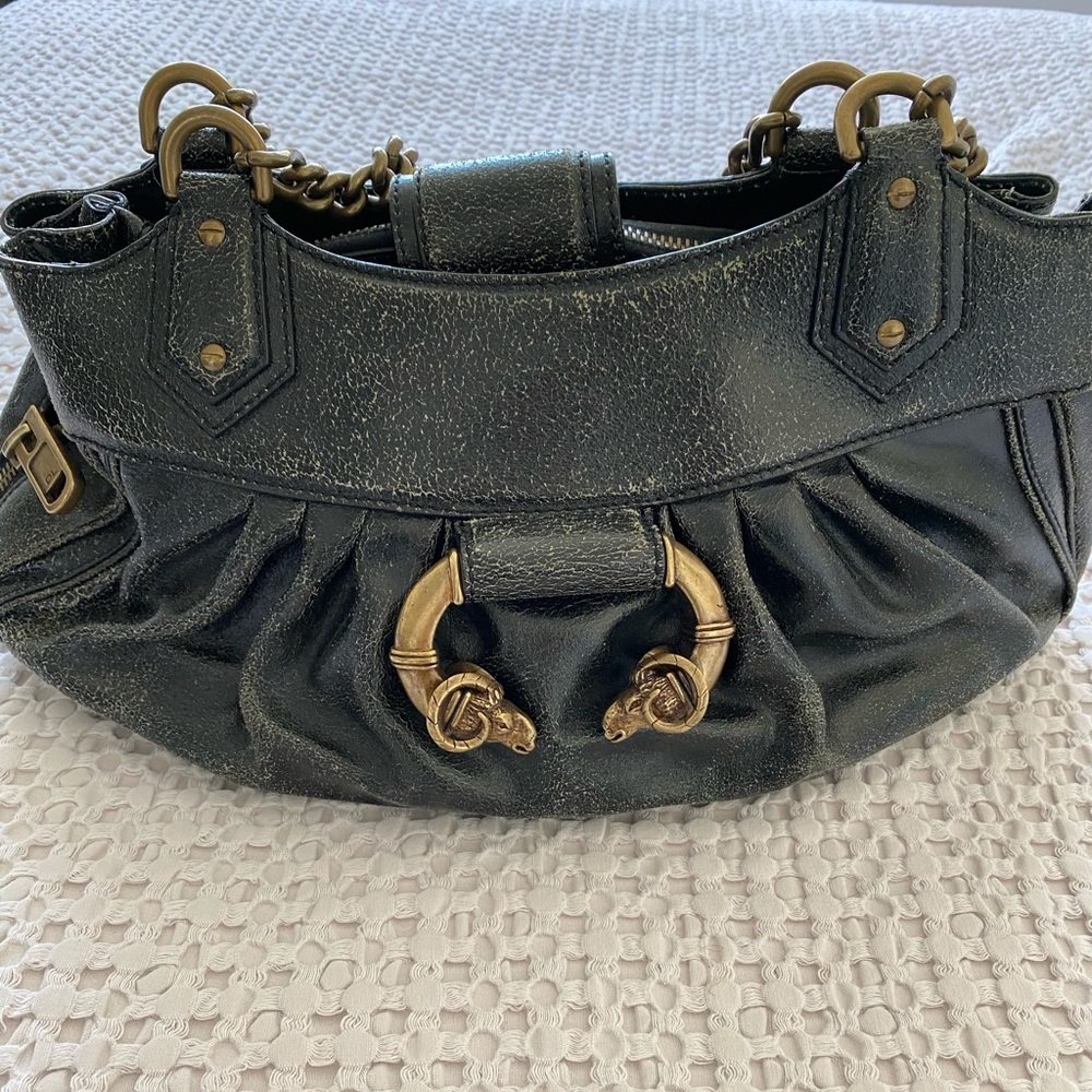 Derek Lam Violet Handbag Ram Head Black
